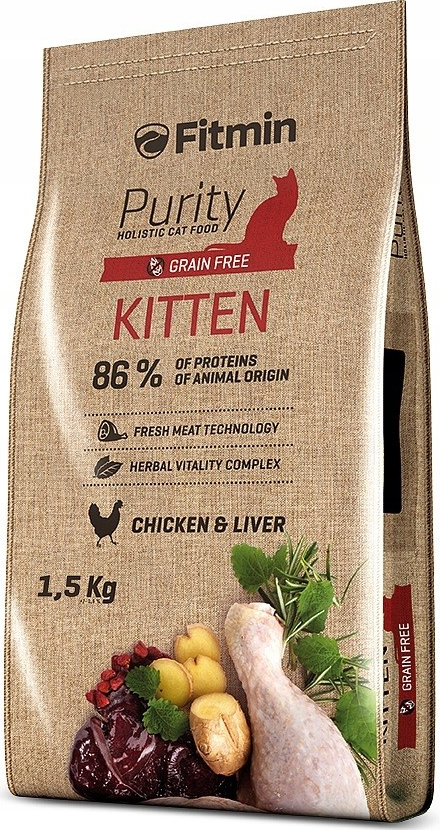 Fitmin cat Purity Kitten chicken and liver 1,5 kg