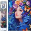 Norimpex Puzzle diamantová maľba: Dievča s kvetmi vo vlasoch 30 x 40cm 1-39 dielov
