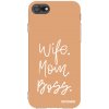 Picasee silikonový průhledný obal pro Apple iPhone SE 2022 - Boss Mama