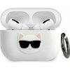 Karl Lagerfeld KLACAPSILCHWH Silikonový ochranný kryt Choupette pro AirPods Pro bílý