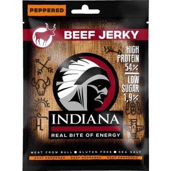 Indiana Jerky Hovädzie Peppered Korenisté 25 g