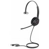 Yealink UH37 Mono Teams Slúchadlá s mikrofónom Kábel Pres hlavu Kancelária / call centrum USB Type-C / USB Type-A Čierna (1308142)