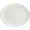 Bonna Iris plochý oválny tanier 25 cm biely