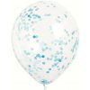 Balóny s konfetami svetlomodré 30cm 6ks