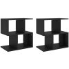 SHUMEE Nočné stolíky 2 ks čierne 50 × 30 × 51,5 cm drevotrieska, 806367