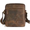 Hnedá pánska brúsená kožená taška Mercucio L250854