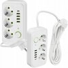 Predlžovací Kábel biely 3 zásuvky s uzemnením a vypínačom, kábel 3 m, 5xUSB