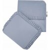 FEEDO Set do kočíka a postieľky s volánikmi Pastel Blue 30x35 cm , 85x75 cm