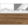 Prechodové lišty A03 - SAMOLEPIACE šírka 3 x výška 0,5 x dĺžka 270 cm - merbau