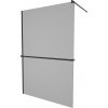 MEXEN/S - KIOTO Sprchová zástena WALK-IN s poličkou a držiakom uterákov 100 x 200, grafit 8 mm, čierna 800-100-121-70-40