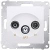 KONTAKT-SIMON S.A. Anténna zásuvka R-TV-SAT koncová - biela 75x75x41mm