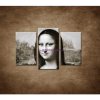 Čiernobiela Mona Lisa - 3dielny 75x50cm