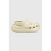 Šľapky Crocs Classic Crush Clog dámske, béžová farba, na platforme, 207521