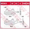 MCB615 brzdové doštičky HONDA CB 125F 14-16, KAWASAKI EX 250 07-17, DR 800 91-96, YAMAHA XTZ 750 89-97