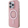 Obal Guess IML Rhinestones Ring MagSafe Apple iPhone 16 Pro Max GUHMP16XPFTDTEP Pink