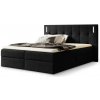 Wilsondo Čalúnená boxspring manželská posteľ s vrchným matracom Dancer - čierna Rozmer: 200x200