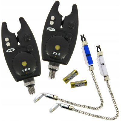 NGT 2x Hlásič Bite Alarm VX2 + 2x Řetízkový Swinger + 2x baterky