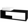 Dreja Umývadlová skriňa STORM SZZO 120 (umývadlo Joy) - M17 Čierna mat / L01 Biela vysoký lesk / Levé
