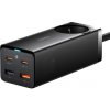 Nabíjacia stanica BASEUS 65W - 2x USB-C + 2x USB-A + 230V schuko + C/C kábel - čierna