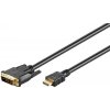 HDMI - DVI kábel 2 m, pozlátený, 18+1, čierny