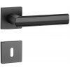 Dverové kovanie MP Fresia - HR 7S (BS - Čierna matná), kľučka-kľučka, Otvor na cylindrickú vložku PZ, MP BS (čierna mat)