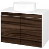 Dreja Skrinka pod umývadlo VISIT SZD2 70 (umývadlo Circo) - N01 Biela lesk / Úchytka T34 - nerez / D06 Orech