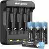 AlzaPower SET AP410-A Battery Charger + Rechargeable battery HR6 (AA) 1800 mAh 4 ks BUN