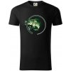 Ryba s prútom - Tričko z organickej bavlny - 3XL ( Čierna )