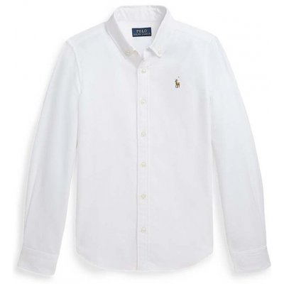 Detská bavlnená košeľa Polo Ralph Lauren biela