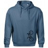 Bicykel na výšku - Oversized mikina pánska Moon - kratšia + širšia - XL ( Denim )