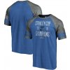 Fanatics Pánske tričko St. Louis Blues 2019 Stanley Cup Champions In the Crease 2-Stripe Tri-Blend Raglan Veľkosť: XXL