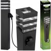 Záhradná LED lampa - stĺpik - E27 - so zásuvkou TAXUS 2 - 60 cm - LUMILED
