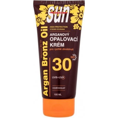Vivaco Sun Argan Bronz Oil Tanning Cream SPF30 - Vodeodolný opaľovací krém 100 ml