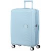American Tourister Cestovný kufor na štyroch kolieskach American Tourister SOUNDBOX SPINNER 67 EXP Pastel Blue (8365)