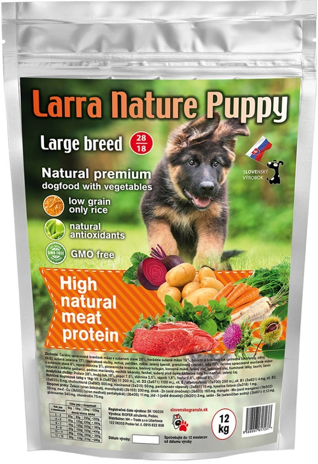Larra Nature Puppy Large Breed 28/18 12 kg