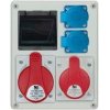Rozvodnica zásuvková R-BOX,16/5,32/5+2x250V+4-modulová