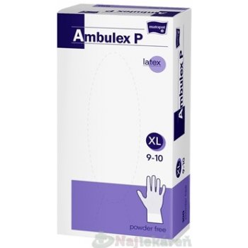 Ambulex P rukavice latexové nesterilné nepúdrované 100 ks