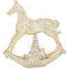 Hojdací koník Dekoratívna Figúrka Vianočná zlatá