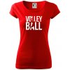 Volleyball nápis - Dámske tričko Pure - 3XL ( Červená )