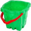 LEAN TOYS Zelený kýblik na piesok v tvare hradu