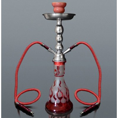 SHISHA 2 FIRE červená s kufríkom 47 cm