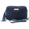 ellarte modrá kožená crossbody kabelka B