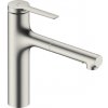 Drezová batéria Hansgrohe Zesis M33 s vyťahovacou spŕškou, 2 prúdy nerez 74822800