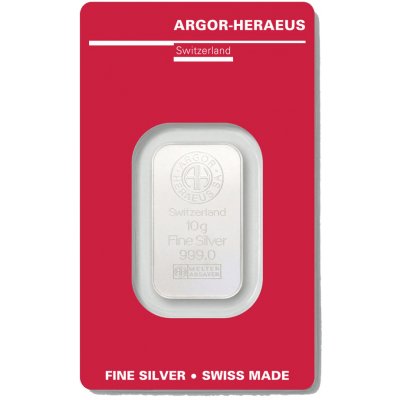 Argor-Heraeus SA Švajčiarsko Investičná strieborná tehlička 10 g