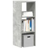 VidaXL Knižnica, sivá betónová, 30x30x80 cm