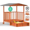 Spielwerk 109564 Pieskovisko s verandou Merle smrekový masív 130x130x143cm