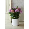 eshop-kvetinace.sk Umelá hortenzia HYDRANGEA v bielom kvetináči, výška 90 cm, ružová