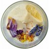 Sójova sviečka s minerálmi Citrín - Krištáľ - SAVON - RADOSŤ 160g