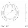 SUPERSPROX Reťazová rozeta SUPERSPROX RFE-839:57-BLK čierna 57T, 428