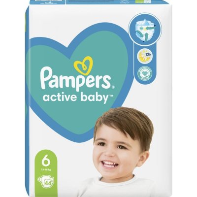 Pampers Active Baby Size 6 jednorazové plienky 13-18 kg 44 ks